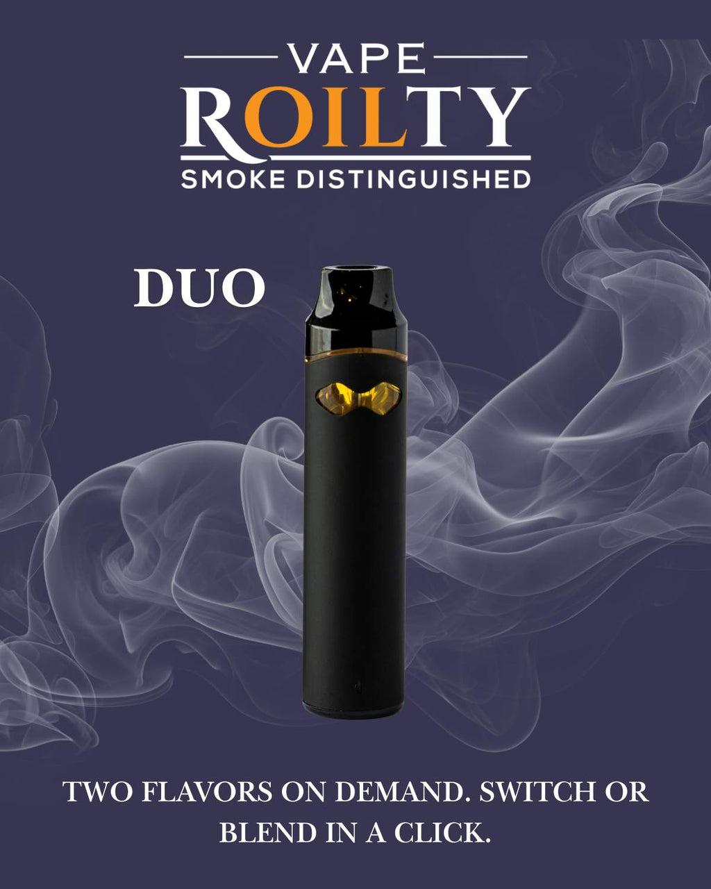 Roilty DUO — Strawberry Cough × Peach Ringz (Dual-Chamber 2g Vape)