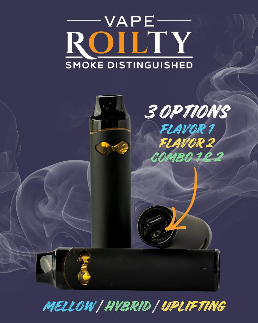 Roilty DUO — Strawberry Cough × Peach Ringz (Dual-Chamber 2g Vape)