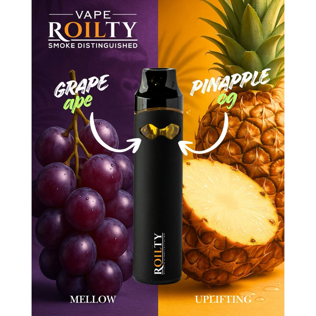 ROILTY DUO: GRAPE APE × PINEAPPLE OG (Dual-Chamber 2g Vape)