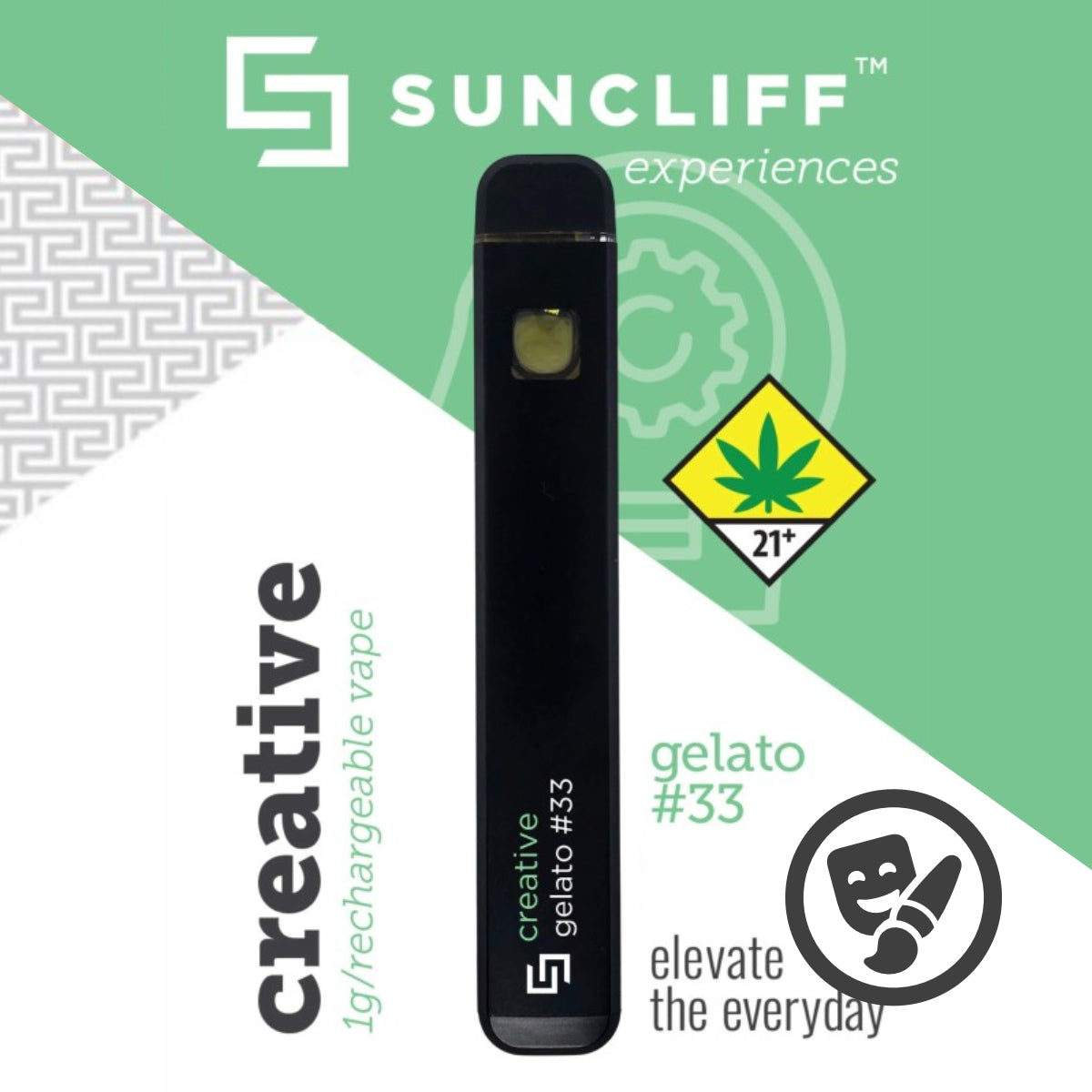 Suncliff “Creative - Gelato #33” THCA Disposable Vape Pen
