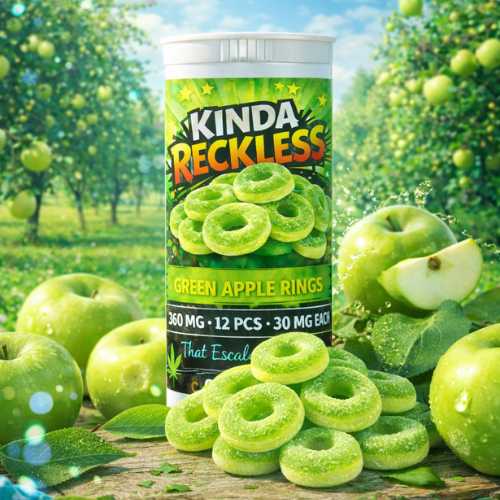 Kinda Reckless Green Apple Gummy Rings - Image 2